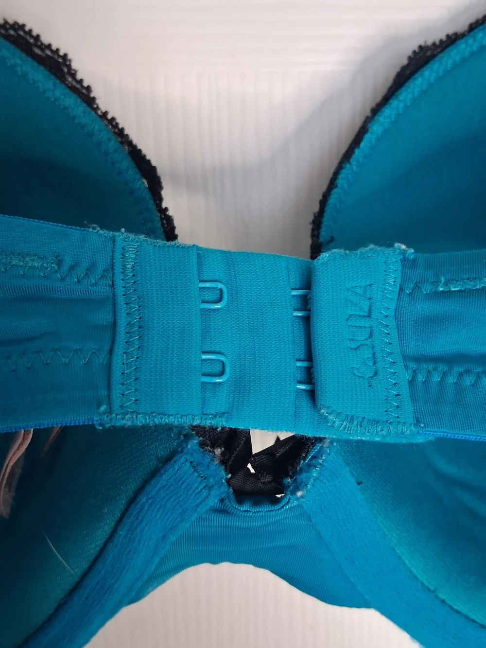 La Senza Perfectly Me Push Up Bra Teal Black Lace Cage 36C - Picture 8 of 13